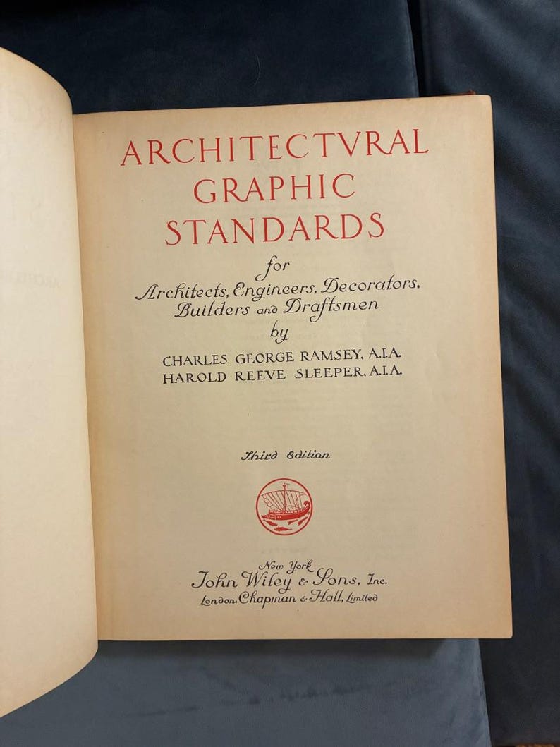 Architectural Graphic Standards by Ramsey & Sleeper 3rd Edition Very Good image 5
