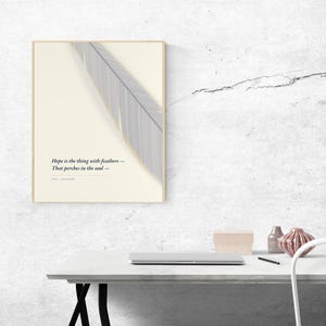 Hope Is the Thing With Feathers - Emily Dickinson Poster, Literary Wall Art image 5