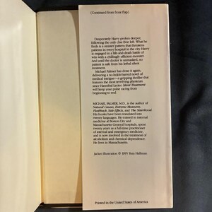 Silent Treatment by Michael Palmer 1995 First Edition Near Fine/Very Good image 5