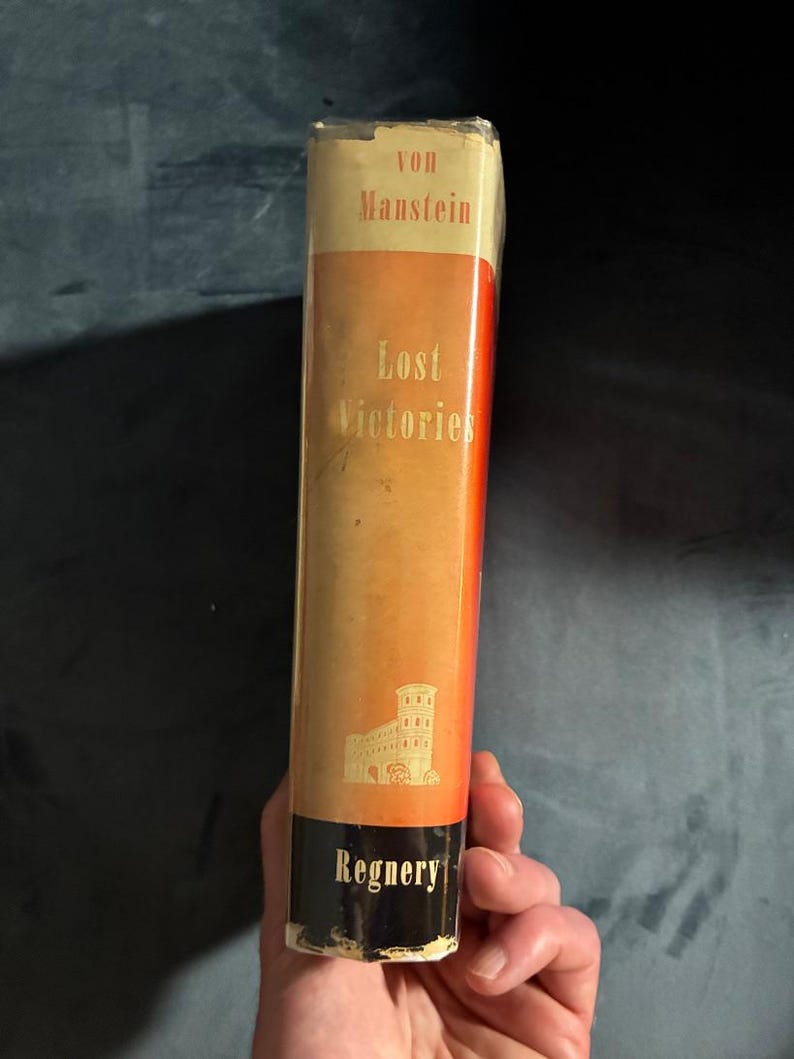 Lost Victories by Field-Marshal Erich von Manstein First Edition First Printing Near Fine/Very Good Hardcover image 9