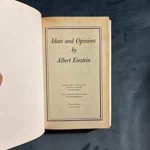Albert Einstein Ideas and Opinions Hardcover Book (Later Edition) image 7