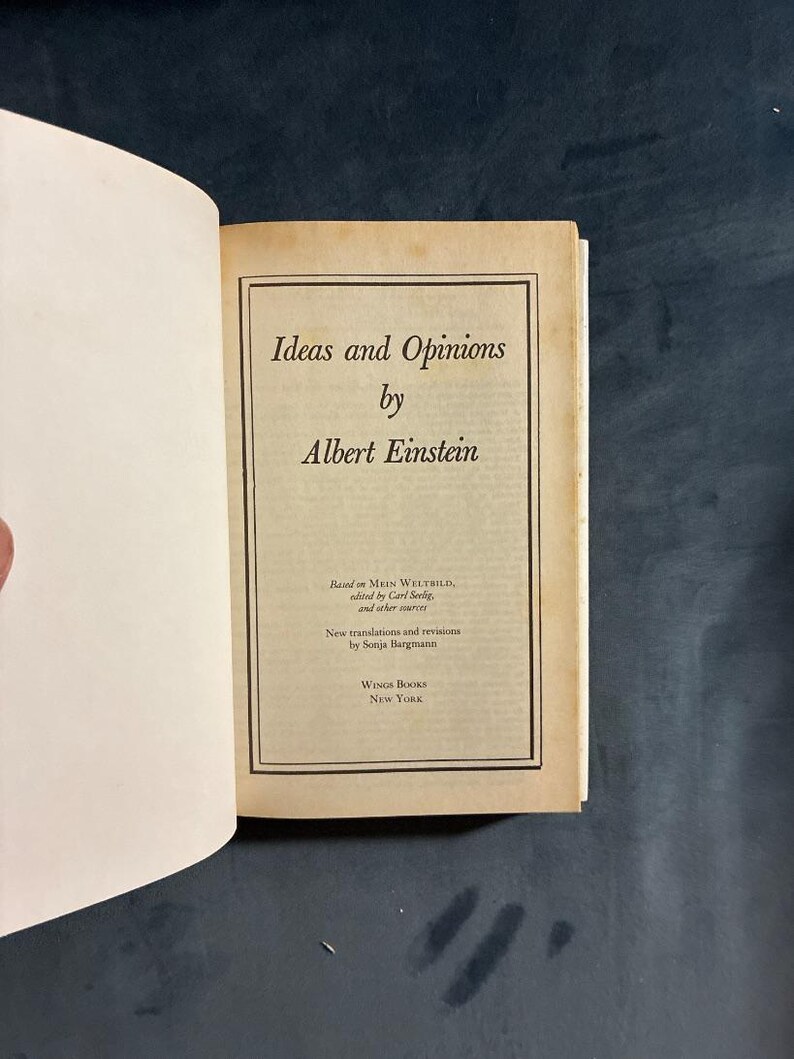 Albert Einstein Ideas and Opinions Hardcover Book (Later Edition) image 7