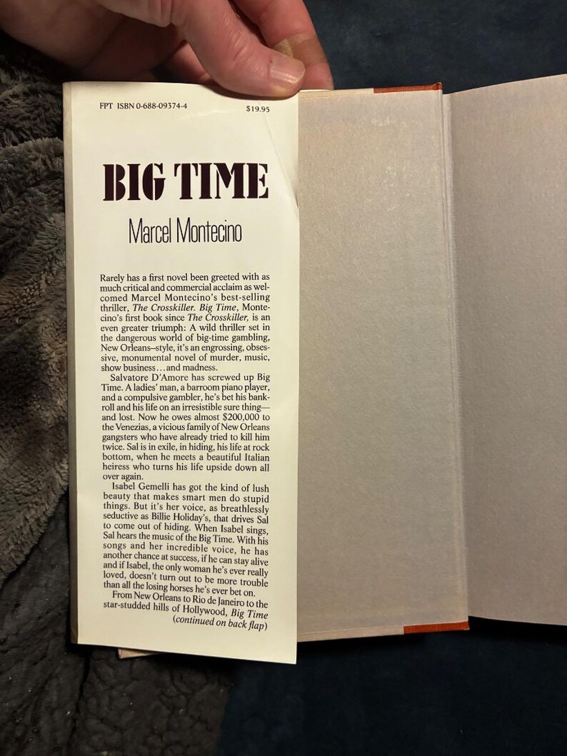 Big Time von Marcel Montecino, Erstausgabe, erster Druck, nahezu neuwertig/sehr gut, Hardcover Bild 2