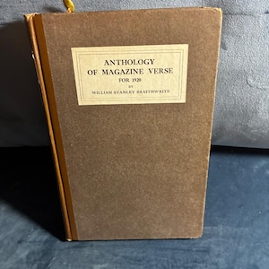 1920 Anthology of Magazine Verse by Braithwaite: First Edition Poetry Collection image 1