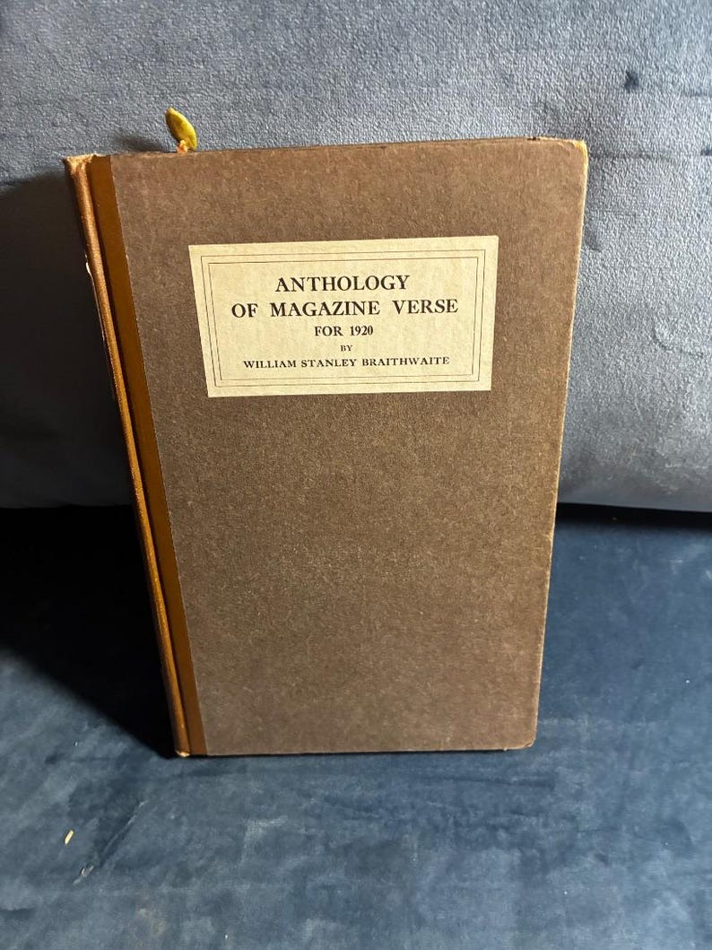 1920 Anthology of Magazine Verse by Braithwaite: First Edition Poetry Collection image 1