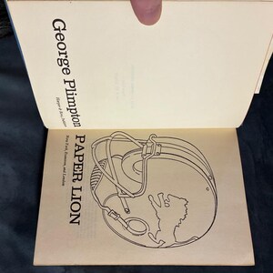 Paper Lion van George Plimpton, 1966, eerste editie, eerste druk, zeer goede/zeer goede staat, hardcover. afbeelding 3
