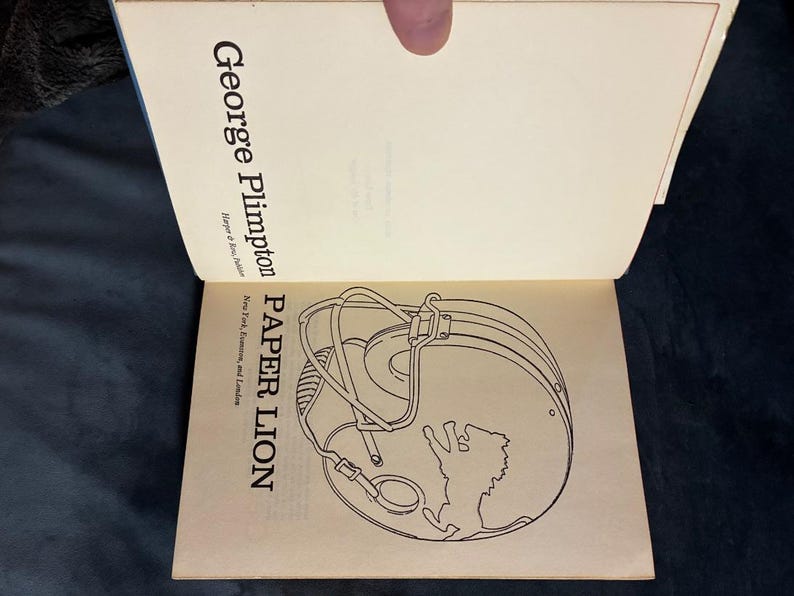 Paper Lion van George Plimpton, 1966, eerste editie, eerste druk, zeer goede/zeer goede staat, hardcover. afbeelding 3