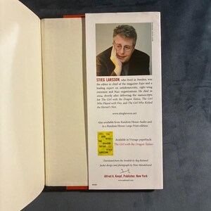 The Girl Who Played with Fire: Stieg Larsson First Edition Hardcover (Fine/Near Fine) image 3