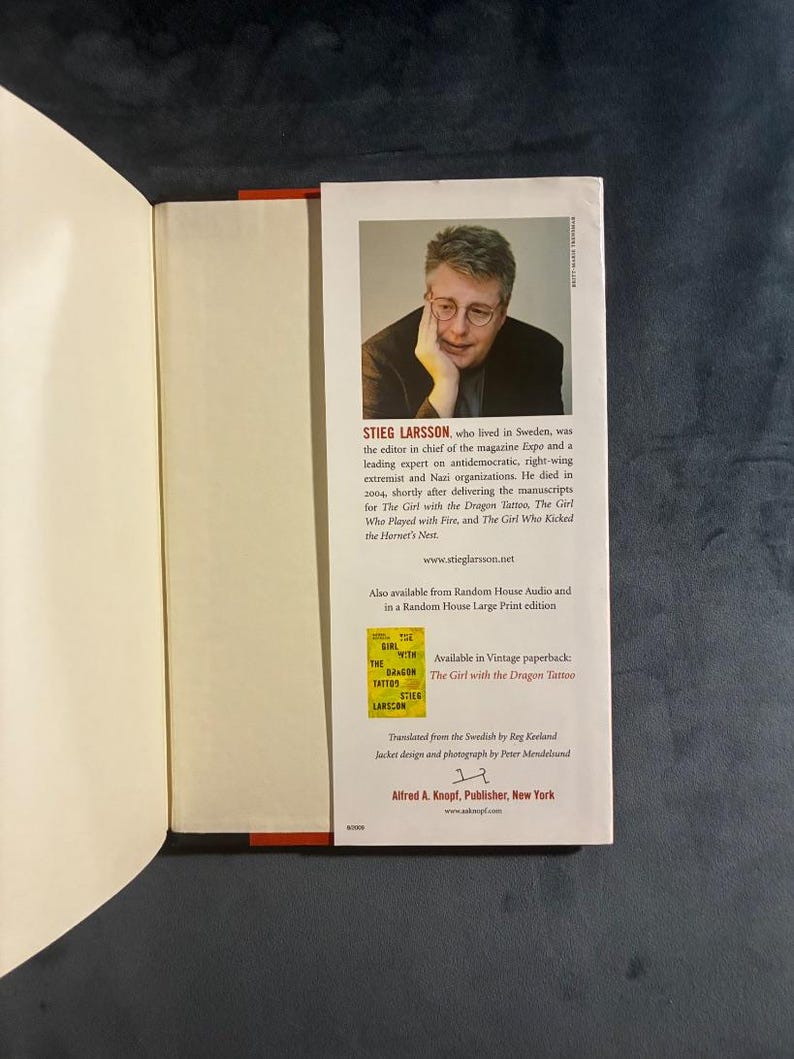 The Girl Who Played with Fire: Stieg Larsson First Edition Hardcover (Fine/Near Fine) image 3