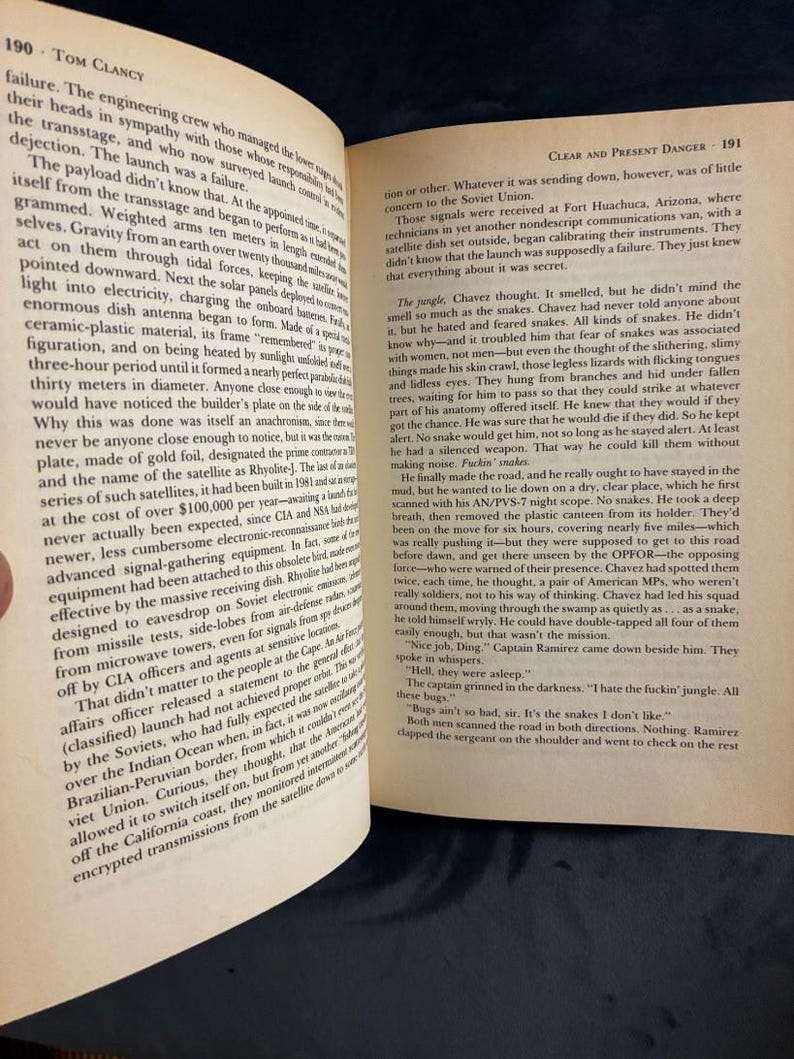 Clear and Present Danger by Tom Clancy 1989 First Edition First Printing Fine/Near Fine image 4