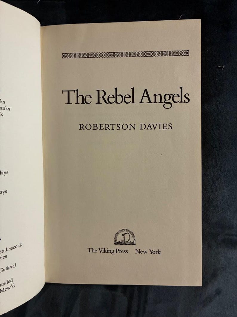 Os Anjos Rebeldes, de Robertson Davies, 1982, Primeira Edição, Segunda Impressão, Quase Perfeito/Bom, Capa Dura imagem 4