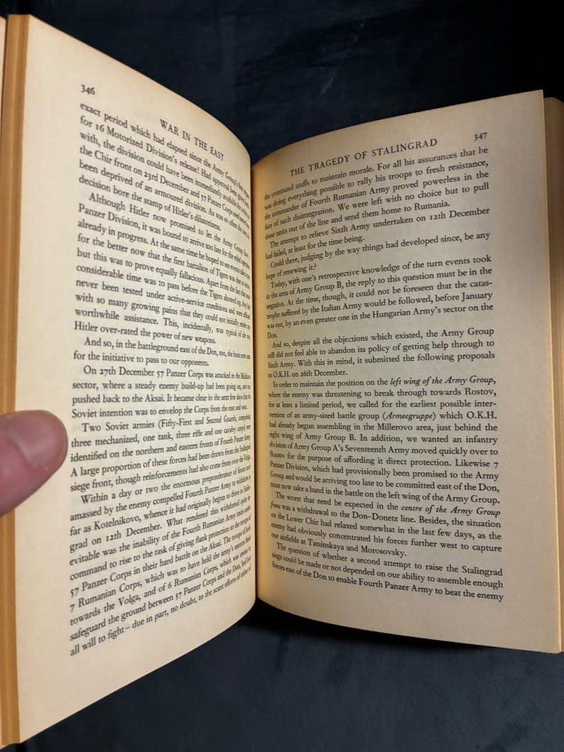 Lost Victories by Field-Marshal Erich von Manstein First Edition First Printing Near Fine/Very Good Hardcover image 7