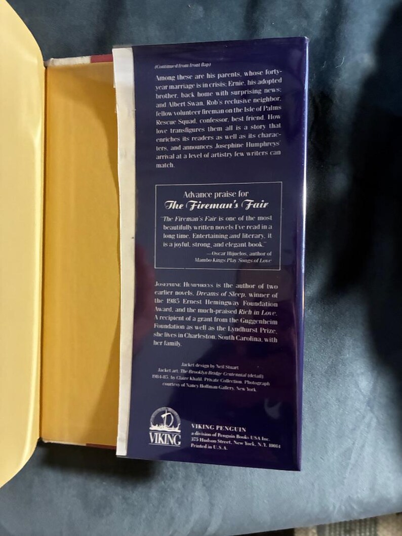 The Fireman's Fair by Josephine Humphreys Signed 1991 First Edition First Printing Fine/Near Fine image 6