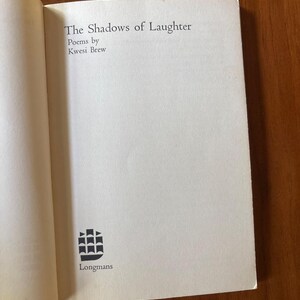 The Shadows of Laughter by Kwesi Brew First Edition Second Printing Very Good Paperback image 6