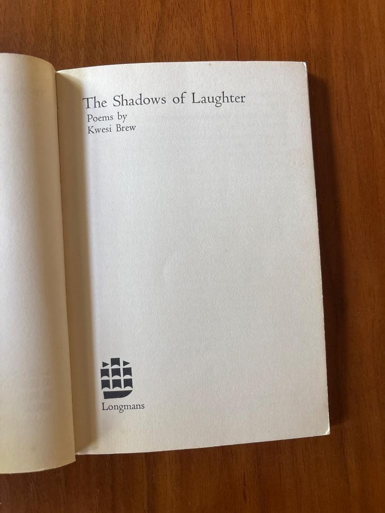 The Shadows of Laughter by Kwesi Brew First Edition Second Printing Very Good Paperback image 6