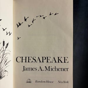 Chesapeake di James Michener Prima edizione Prima stampa Quasi perfetto/Ottimo Copertina rigida immagine 3