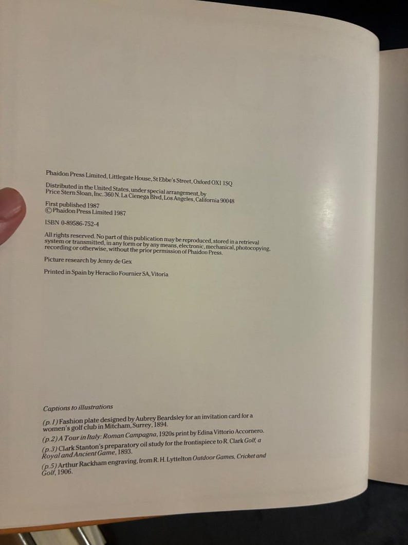 Golf: La historia de una obsesión, de David Stirk, 1987. Primera edición, primera impresión. Excelente/Casi excelente estado. imagen 4