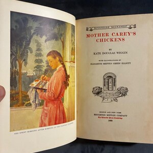 Mother Carey's Chickens by Kate Douglas Wiggin 1930 Houghton Mifflin Company Edition Good Hardcover image 4