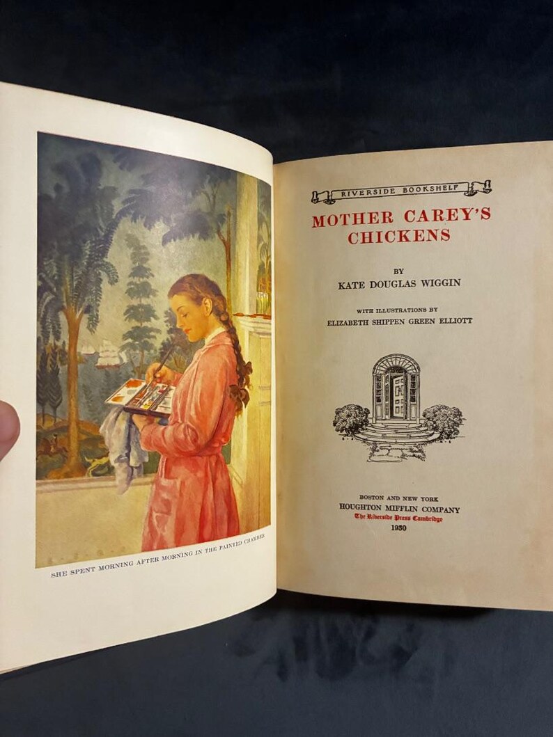 Mother Carey's Chickens by Kate Douglas Wiggin 1930 Houghton Mifflin Company Edition Good Hardcover image 4