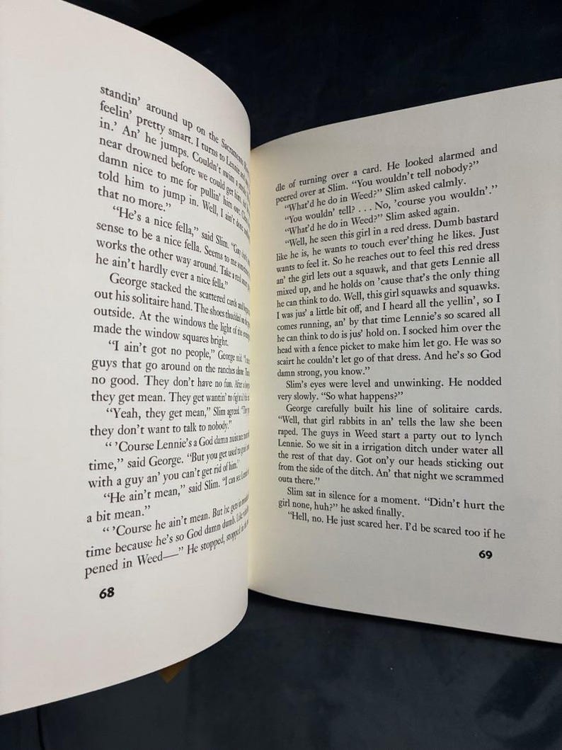 Von Mäusen und Menschen von John Steinbeck, Easton Press Edition, sehr guter Zustand, Hardcover, 1977 Bild 8