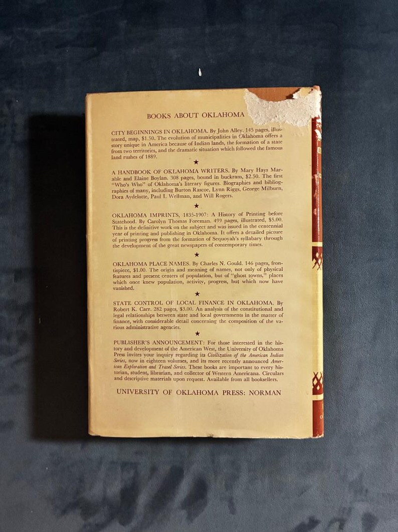 Die Entstehung des Staates Oklahoma, 1803–1906 von Roy Gittinger, Ausgabe der University of Oklahoma Press von 1939, nahezu neuwertig/gut, Hardcover. Bild 6