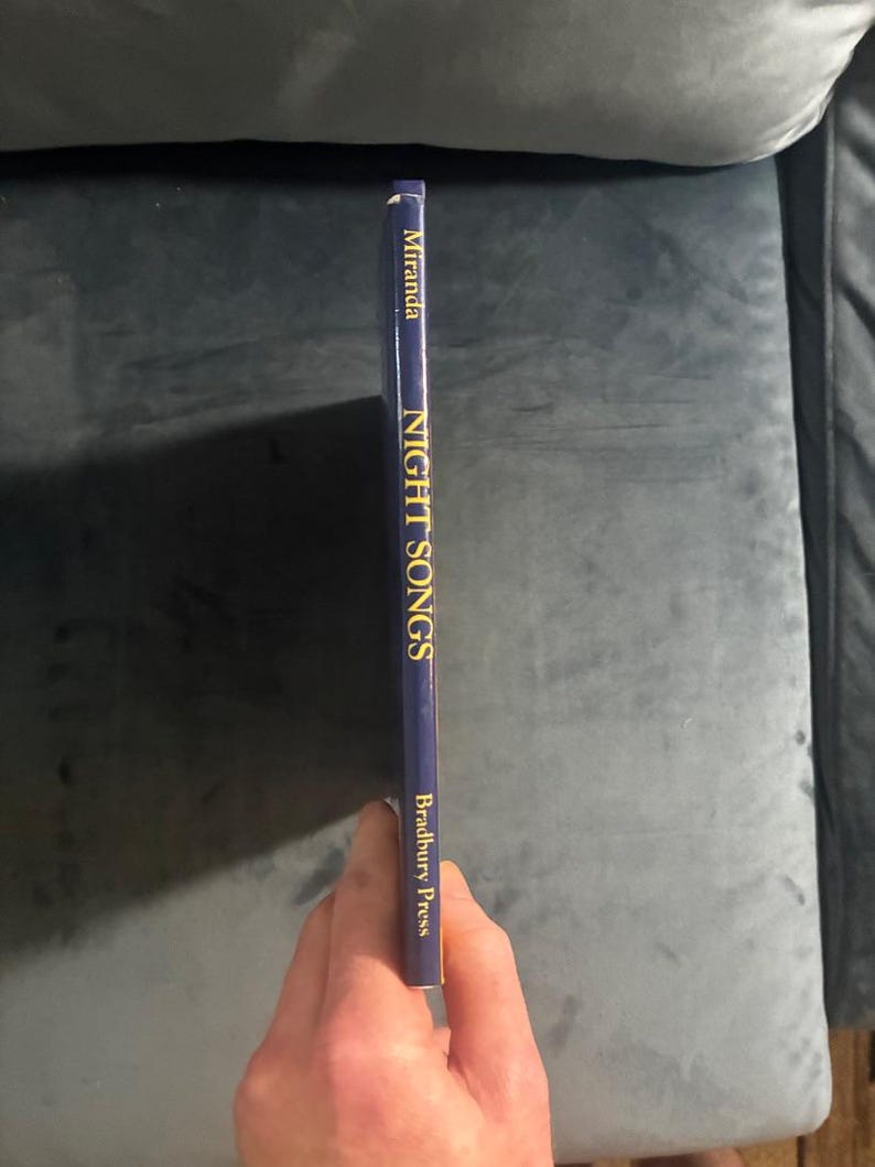 Night Songs by Anne Miranda 1993 First Edition First Printing Near Fine/Near Fine Hardcover image 9