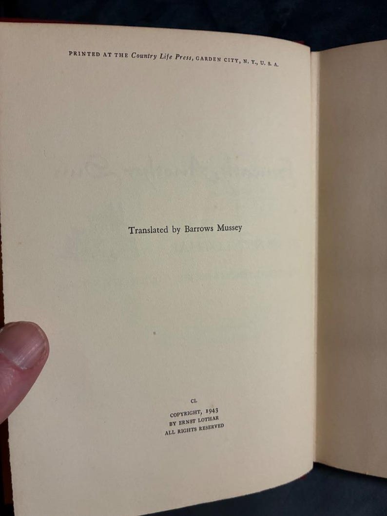 Bajo otro sol, de Ernst Lothar, 1943, Doubleday, edición Doran. Muy buen estado. imagen 5