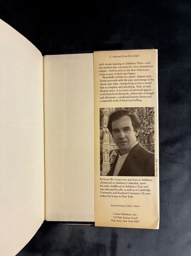 Sarum von Edward Rutherfurd, 1987, Erstausgabe, erster Druck, nahezu neuwertig/nahezu neuwertig Bild 5