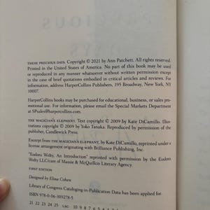 These Precious Days by Ann Patchett Signed 2021 First Edition First Printing Fine/Fine image 3