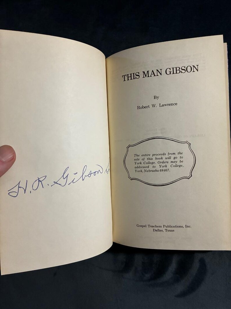 This Man Gibson Robert W. Lawrence Signed by Herb (HR) Gibson 1st Edition 1st Printing image 5