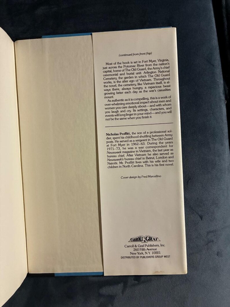 Gardens of Stone van Nicholas Proffitt, 1983, eerste editie, eerste druk. Zo goed als nieuw/zeer goed. afbeelding 5
