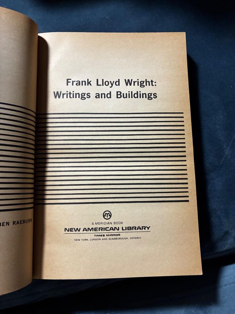 Frank Lloyd Wright: Skrifter och byggnader (utvald av Kaufmann & Raeburn) Pocketbok bild 3