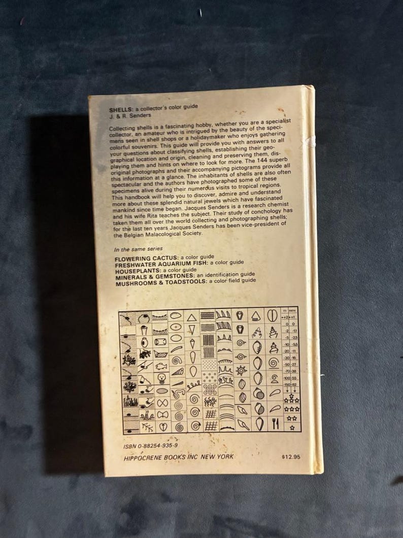 Shells: a collector's color guide by J. & R. Senders 1984 First Edition First Printing Very Good/Good Hardcover image 5
