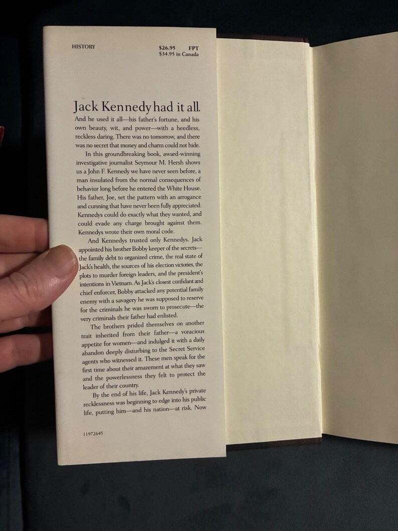 The Dark Side of Camelot by Seymour M. Hersh First Edition First Printing Fine/Very Good Hardcover image 4