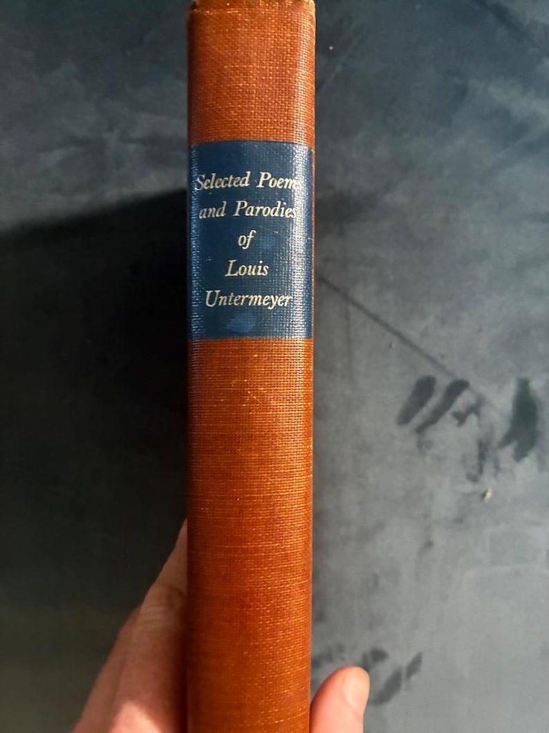 Poemas y parodias selectas de Louis Untermeyer por Louis Untermeyer, 1935. Primera edición. Muy buen estado. Tapa dura. imagen 1