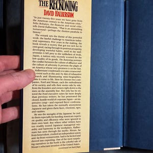 The Reckoning by David Halberstam 1986 First Edition First Printing Fine/Near Fine image 2