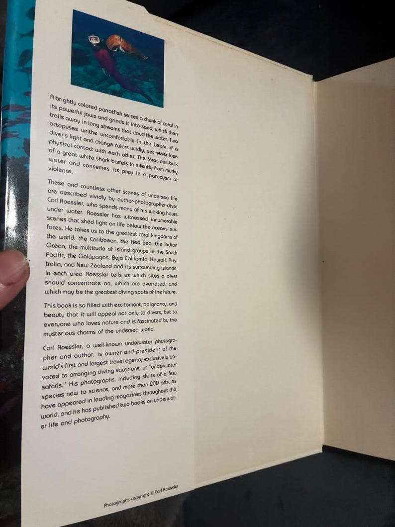 Coral Kingdoms by Carl Roessler 1990 Abradale Press / Harry N. Abrams Edition Very Good/Very Good Hardcover image 2