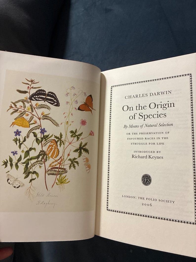 Sobre el origen de las especies, de Charles Darwin. Folio Society, edición de 2006. Tapa dura, en muy buen estado. imagen 3
