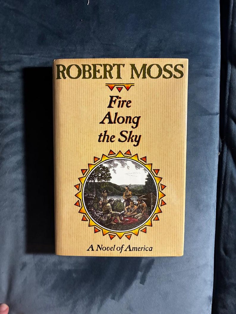 Vuur langs de hemel door Robert Moss, 1992, eerste editie, eerste druk, in uitstekende/bijna perfecte staat. afbeelding 1