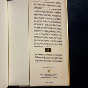 Sex in History by Reay Tannahill 1980 First Edition First Printing Near Fine/Very Good image 4
