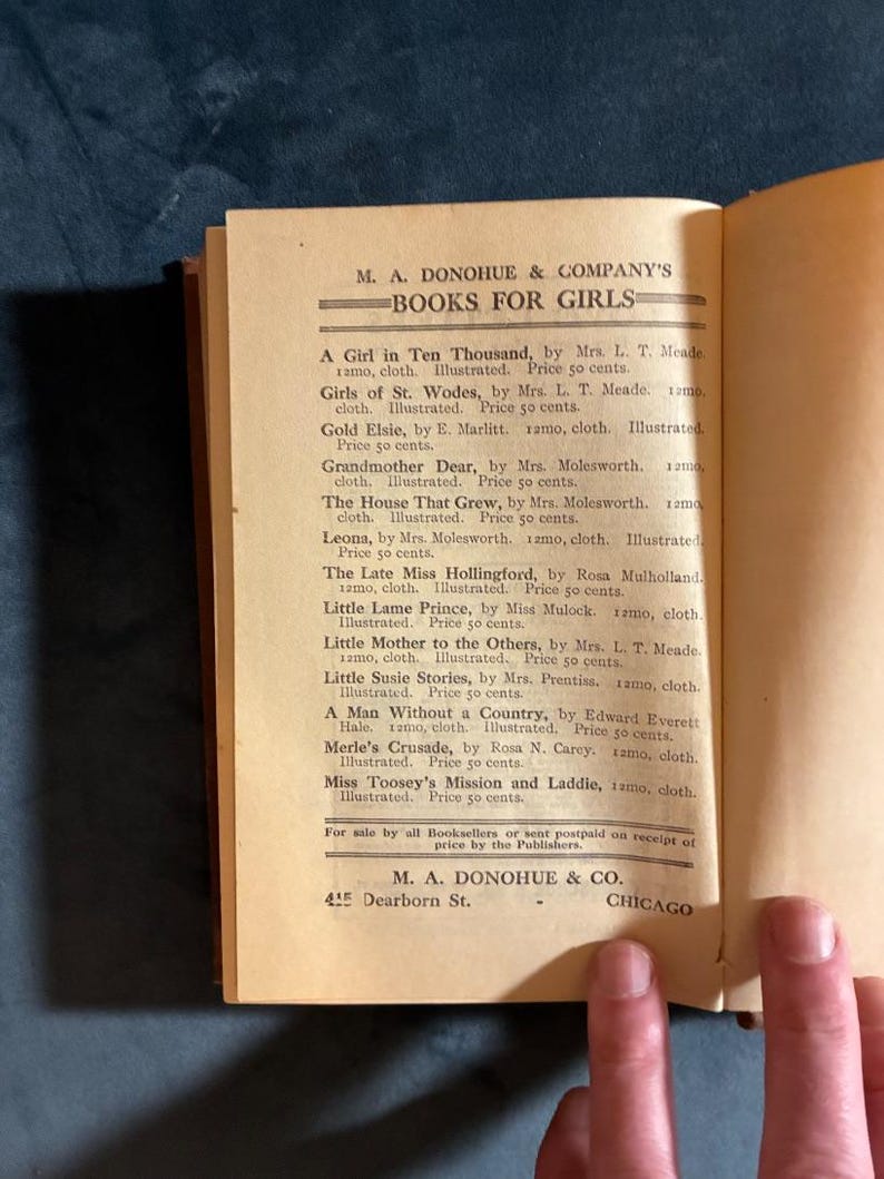 The Palace Beautiful: A Story for Girls by Mrs. L. T. Meade M. A. Donohue & Co., Chicago Edition Very Good Hardcover image 6