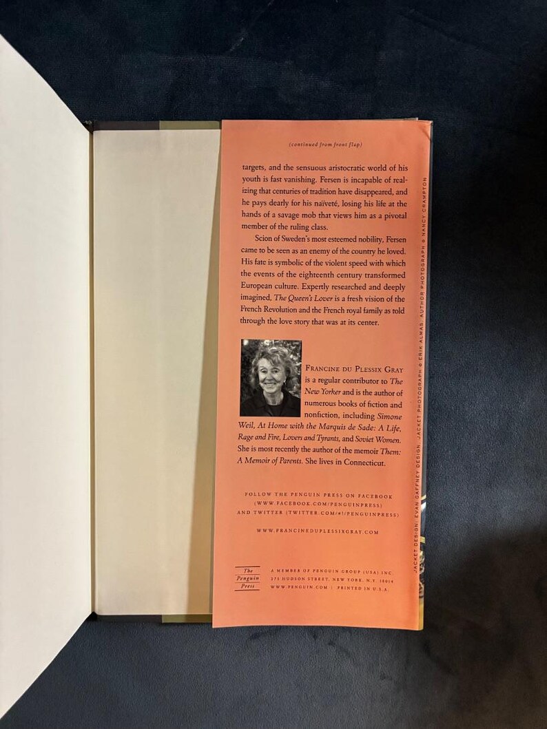 The Queen's Lover by Francine du Plessix Gray 2012 First Edition First Printing Fine/Near Fine image 5