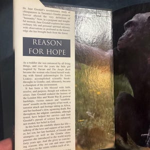 Jane Goodall Reason for Hope: Spiritual Journey First Edition Hardcover image 3