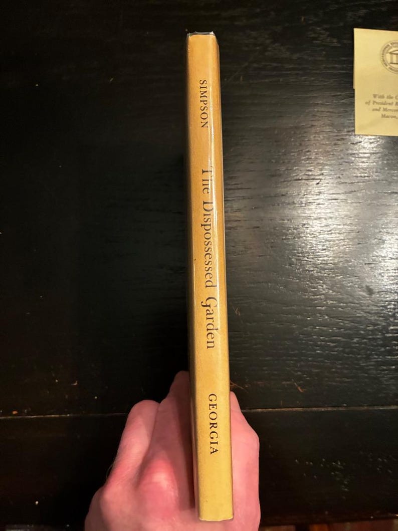 The Dispossessed Garden: Pastoral and History in Southern Lit, Lewis P. Simpson 1975 image 8