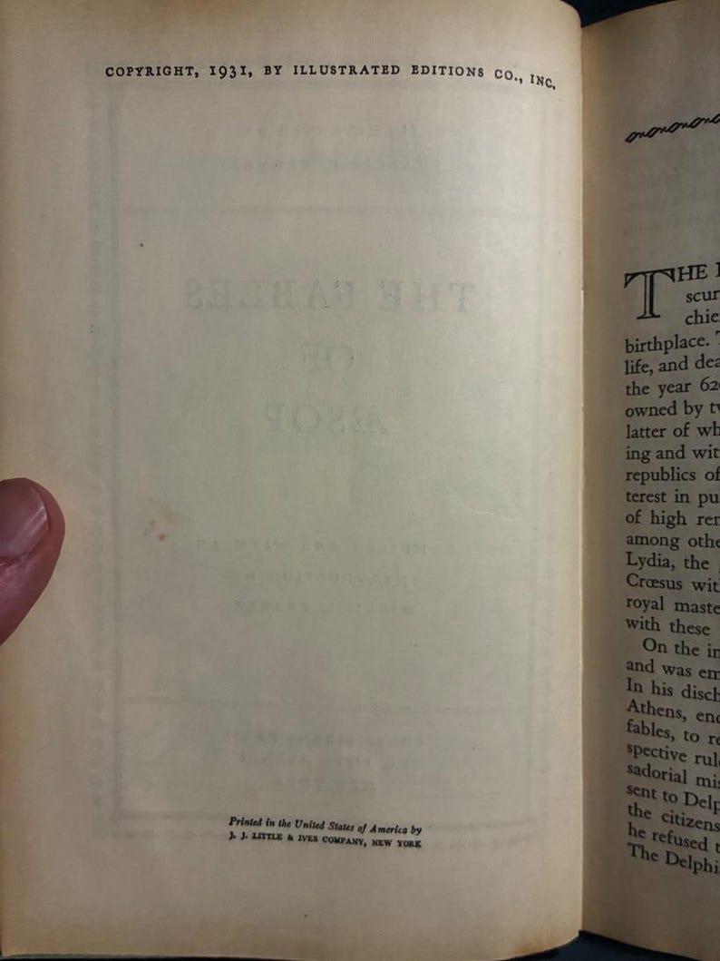 The Fables of Aesop, 1931, ill. by Charles Bennett Three Sirens Press Edition image 6