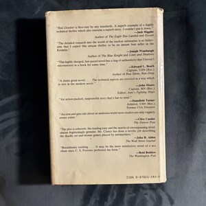 The Hunt for Red October by Tom Clancy 1984 First Edition 5th Printing Near Fine/Very Good Hardcover image 6