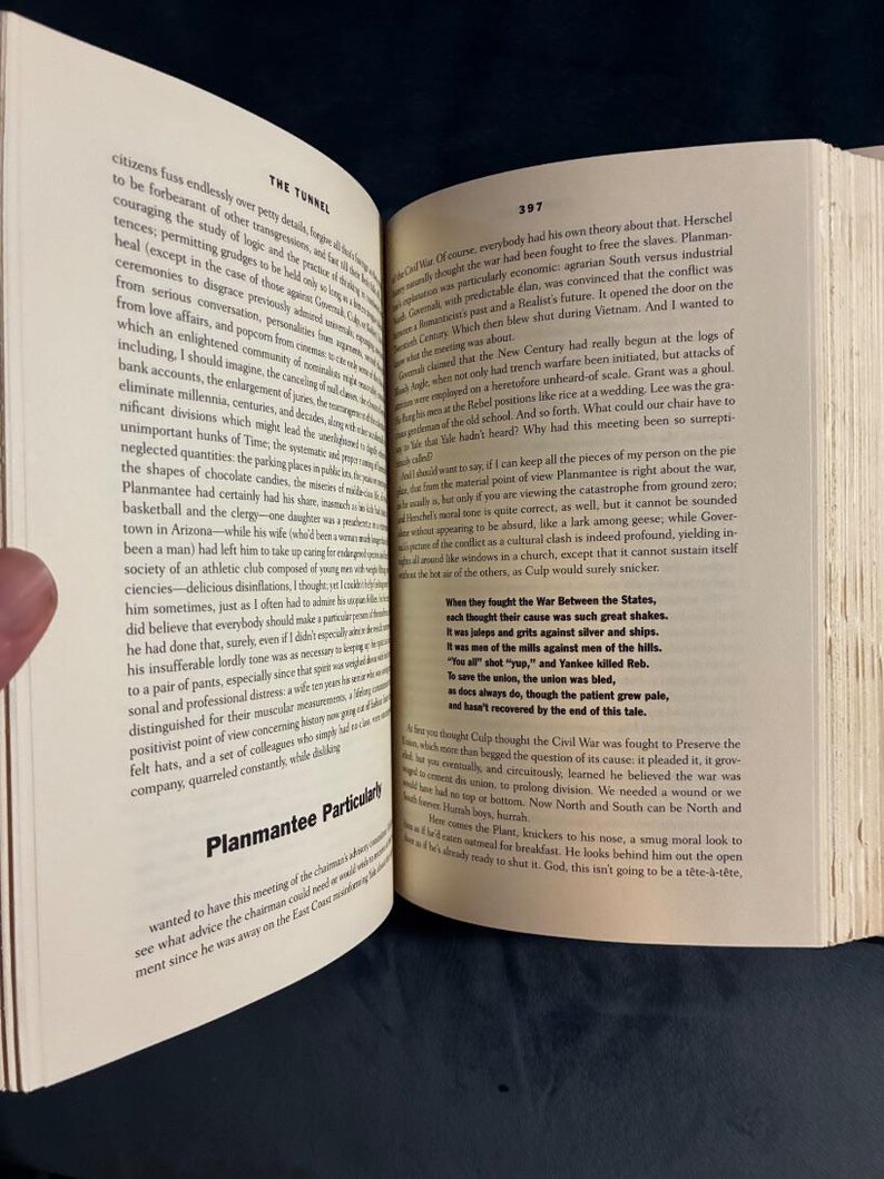 El túnel de William H. Gass, 1995, primera edición, primera impresión, casi perfecto/casi perfecto imagen 7