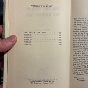 For the Term of His Natural Life by Marcus Clarke 1963 Hallcraft Publishing, Melbourne Edition Later Printing Very Good/Good Hardcover image 4