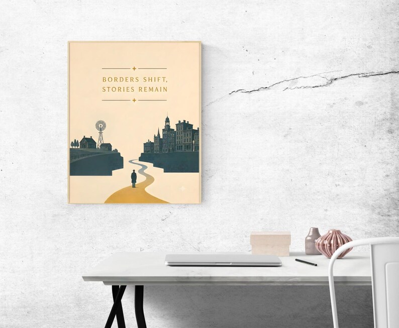 Póster de historias de viajes vintage – Impresión mate para el hogar de estilo americano imagen 2
