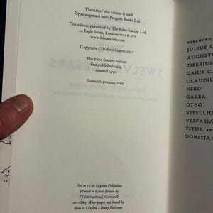 The Twelve Caesars by Suetonius First Edition 16th Printing Fine image 5